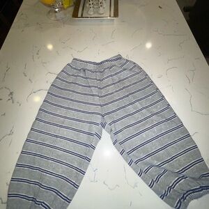 Kids Striped Knit Lounge Pants - Gray & Navy ❗️BUNDLE SALE ONLY ❗️SIZE 6&7